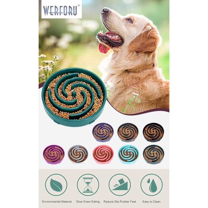 Навісник для собак, повільне годування, антизаковтування, безпечний та міцний, екологічний, темно-зелений