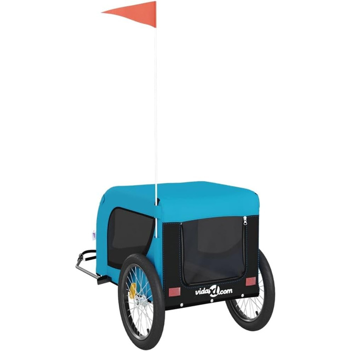 Причіп для велосипеда для собак, блакитний та чорний, Oxford-Gewebe та залізо, LH90049