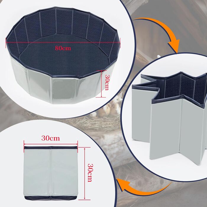 Клітка-загон для дрібних тварин GHWMYD, складана, 80x30 см