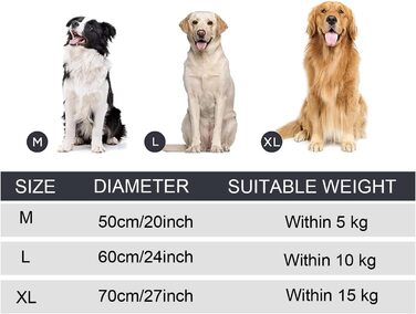 Заспокійливе ліжко для собак та котів, форма подушки, анти-тривожне, кругле, тепле, м'яке, 70 см, сірий та білий