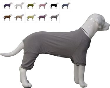 Піжама для собак Lovelonglong з бавовни, теплий халат-боді для собак великих, середніх та маленьких порід, розмір L, темно-сірий