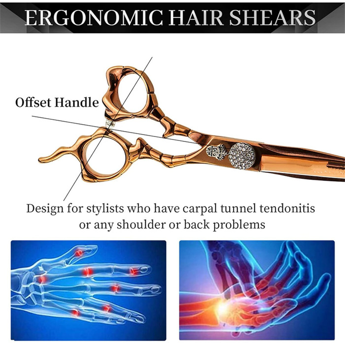 Набір професійних ножиць для грумінгу собак 6 дюймів: прямі та розріджуючі ножиці з японської сталі