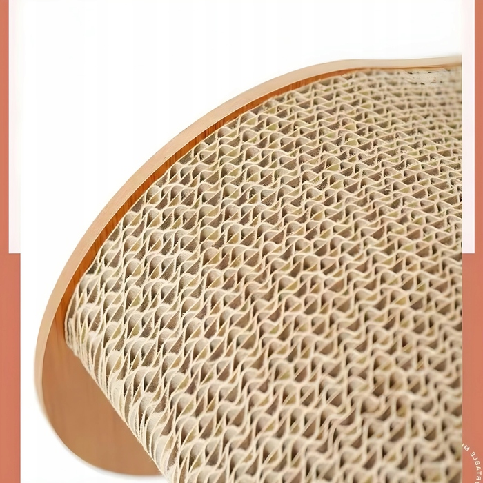 Низька картонна дряпалка для великих котів, коричнева, до 60 см