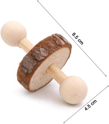 Дерев'яні іграшки для гризунів Winterworm: 6 шт. для хом'яків, мишей, шиншил, кроликів, мишовидних гризунів та морських свинок