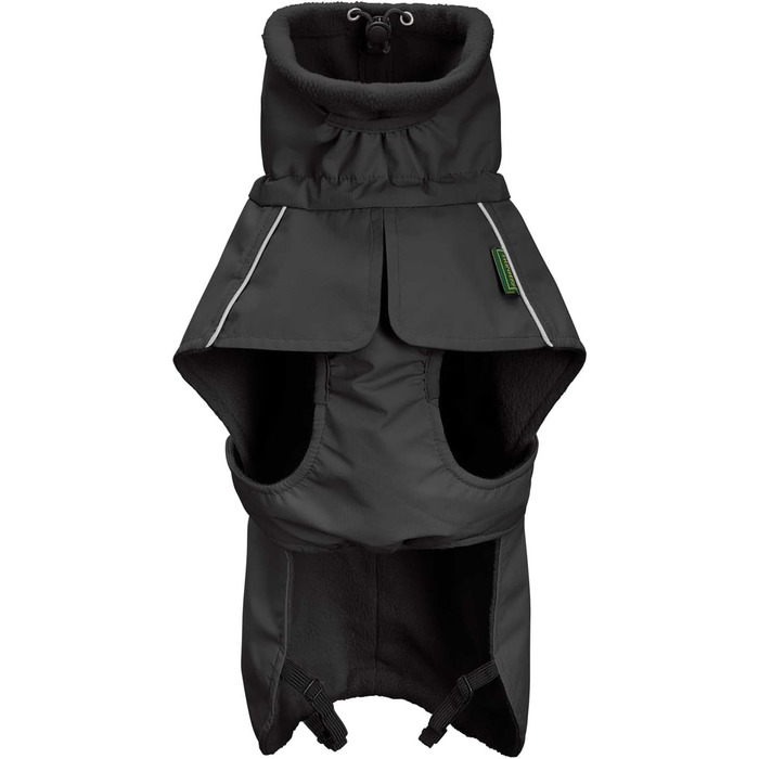 Теплий водовідштовхуючий теплий зимовий накид для собак HUNTER NORDBY, чорний, для маленьких собак, з відбиваючими елементами, машинне прання, розмір 44