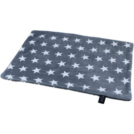 Собача ковдра Made in Germany, зірки, сіра, 65x95 см, для малих і великих собак, м'яка літня ковдра для собак, прана, підходить для сушіння в сушарці
