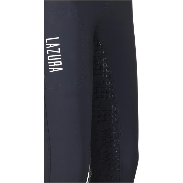 Легінси для верхової їзди Lazura Emma - зимові, водонепроникні, з силіконовим повним сидінням | Леггинси для верхової їзди з широким гумовим поясом та кишенею для телефону | Дамський одяг для верхової їзди, розміри 36-44, чорний |