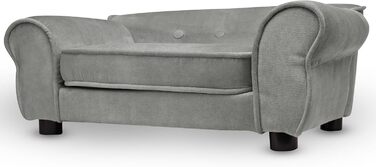 Диван для домашніх тварин MG Design сірого кольору – міцний дерев'яний каркас, м'яке оздоблення, легкий у догляді – диван для собак та котів, готовий до використання.