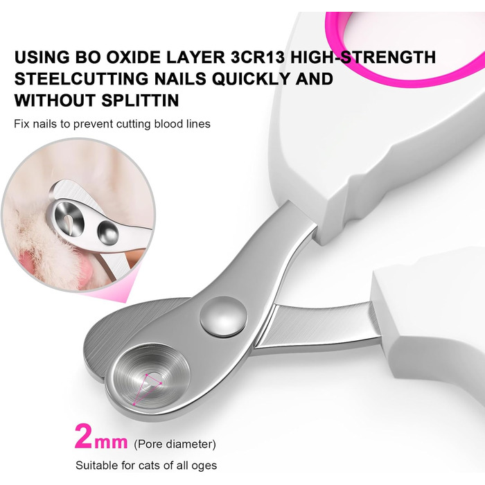 Тример для кігтів домашніх тварин - Katzennagelknipser (рожевий)