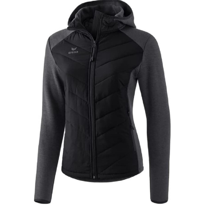 Еріма: Степлекова куртка для жінок (чорний, 40) + жіночі спортивні штани/шльопки