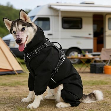 Зимовий теплий комбінезон для собак, водонепроникний, розмір 2XL | Ідеально для прогулянок в снігу та активного відпочинку