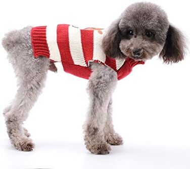 Пуловер для собак на Різдво: теплий в'язаний пуловер-роллінґ з орнаментом для цуценят та дорослих собак, розмір XXL. Ідеальний подарунок для вашого улюбленця!