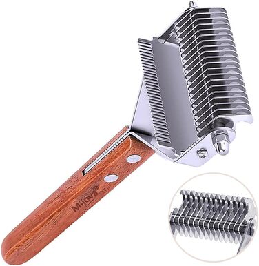 Професійний гребінець для видалення підшерстка у собак та котів, двосторонній, для видалення ковтунів