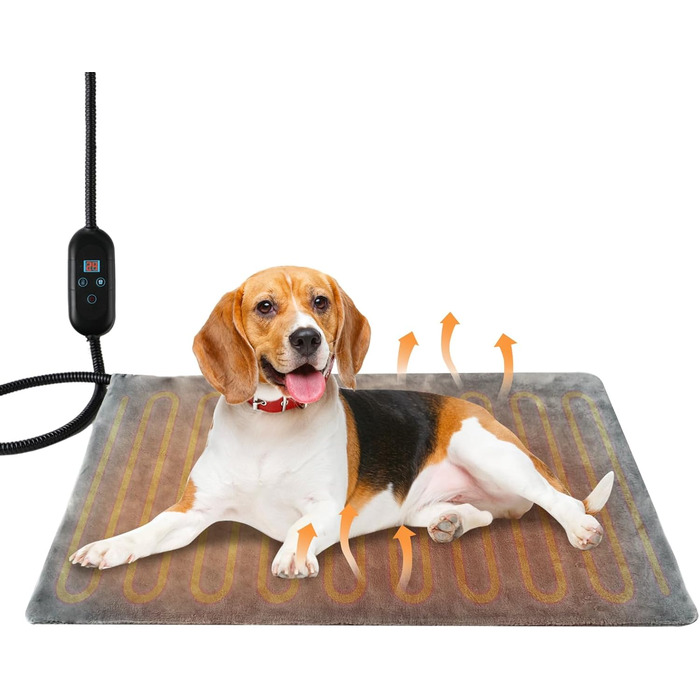Електричний килимок для собак великих порід, 70x40 см, регульована температура, з антигризункою