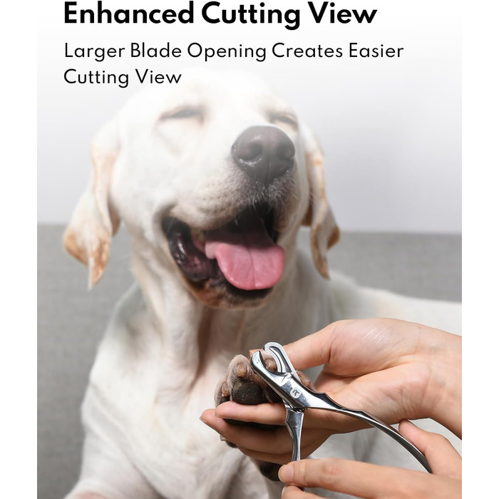 Ножиці для обрізання кігтів собак Homerunpet з мартенситної сталі, професійні ножиці для собак з гострим лезом, неслизькі ручки, ножиці для кігтів собак великих порід, прості у використанні для догляду вдома