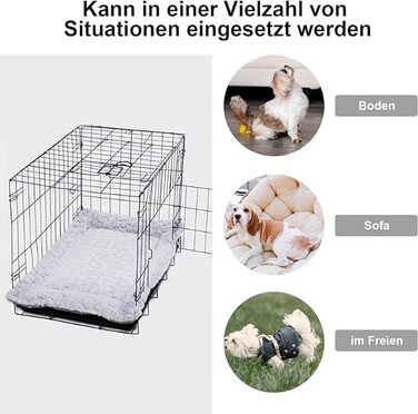 Крісло-ліжко для собак середніх порід 75x50 см з м'яким ворсом та антиковзною основою, сірого кольору, в мармуровому стилі
