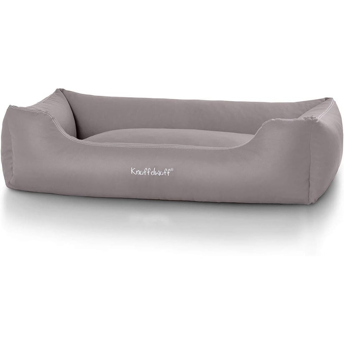 Лежак для собак Knuffelwuff Sidney XXL 120x85 см сірий, знімний чохол, штучна шкіра, легке очищення, для великих і малих собак