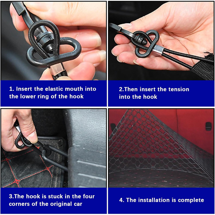 Сітка захисту для автомобіля, 120x90 см: бар'єр для собак, захист заднього сидіння, двошарова