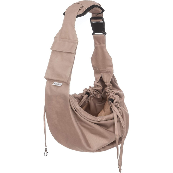 Трагера для собак та котів PillowPrim - переноска для тварин на плечі, бежева