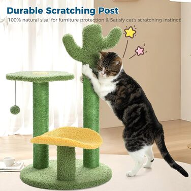 Когтеточка для котів Made4Pets Кактус, стовпчик для котенят, дряпка для котів
