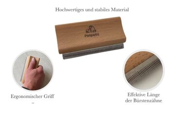 Щітка Petpets® для собак та коней: видалення підшерстка та волосся