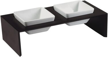 Миска для котів і собак Wolters Meshidai, подвійна, XS, 2×0,2 л, чорна