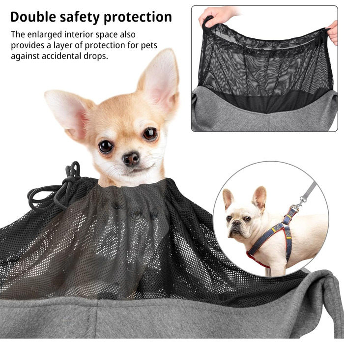 Сумка-переноска для собак Vrbabies, для маленьких собак та інших домашніх тварин до 5 кг, регульована, сітка, липучка, пряжки