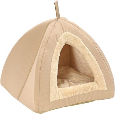 Кігтеточка-будиночок для котів Dehner Findus, 45x45x40 см, поліестер, бежевий