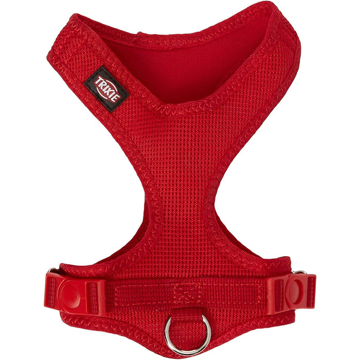 Шлея для собак TRIXIE Comfort Soft XXS–XS, червона, м'яка, регульована, обхват грудей 28–40 см, для маленьких порід