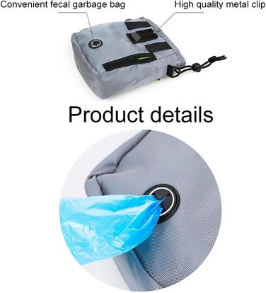Сумка для ласощів для собак, для тренувань та прогулянок, з тримачем для пакетів, регульований ремінь, для цуценят та подорожей
