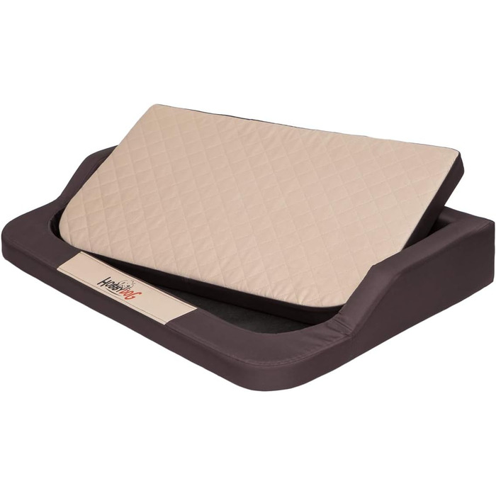Ортопедичне ліжко для собак MEDICO Standard - коричневе з бежевим (XXL, 120x80 см)