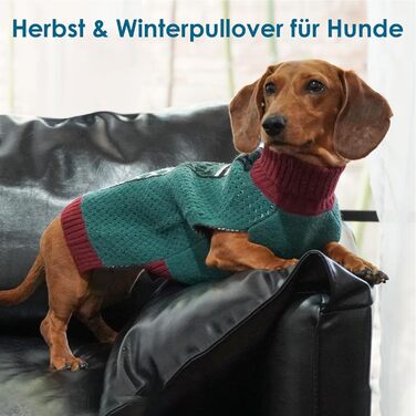 Пуловер для собак Katzinst з коміром-стойкою, зелений, 3XL XXXL. Легкий та теплий пуловер для великих собак, без рукавів, зимовий одяг для собак