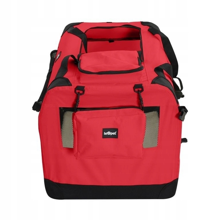 Переноска для собак Leopet, червона, XL (81,3 см x 58,4 см x 58,4 см)