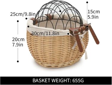 Корзина на велосипед для собак та котів (дерев'яна)