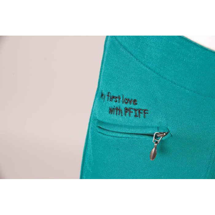 Дитячі штани для верхової їзди PFIFF Ella, 122 розмір, блакитно-чорний колір