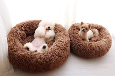 Ліжко для собак Chic Sofa, корзина для собак та котів, килимок для собак, велике собаче ліжко, зручне ліжко для собак середніх та великих порід (XXL 110x110 см, коричневе)