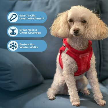 Нагрудник для собак Voyager Step-In Plüsch від Best Pet Supplies - м'який плюшевий нагрудник для собак маленьких та середніх порід, шоколадного кольору, розмір M (обхват грудей 40-45 см)