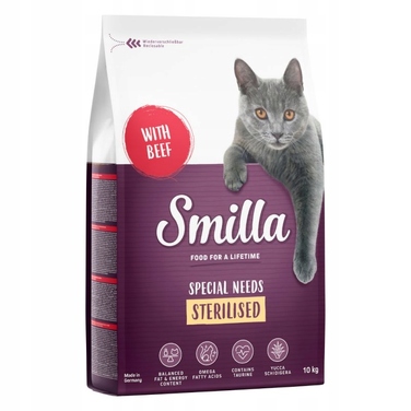 Сухий корм для стерилізованих котів Smilla Sterilised з яловичиною, 10 кг