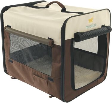 Переносна переносна будка для собак Ferplast, чорна, розмір S (49x34x34 см) / L (60x42x42 см), водонепроникна, з металевим каркасом та ручками