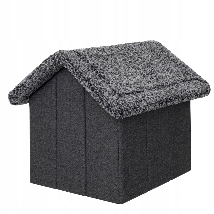 Тепла будка для собаки з хутряним підстилкою та подушкою, середній розмір R3 46x52 см