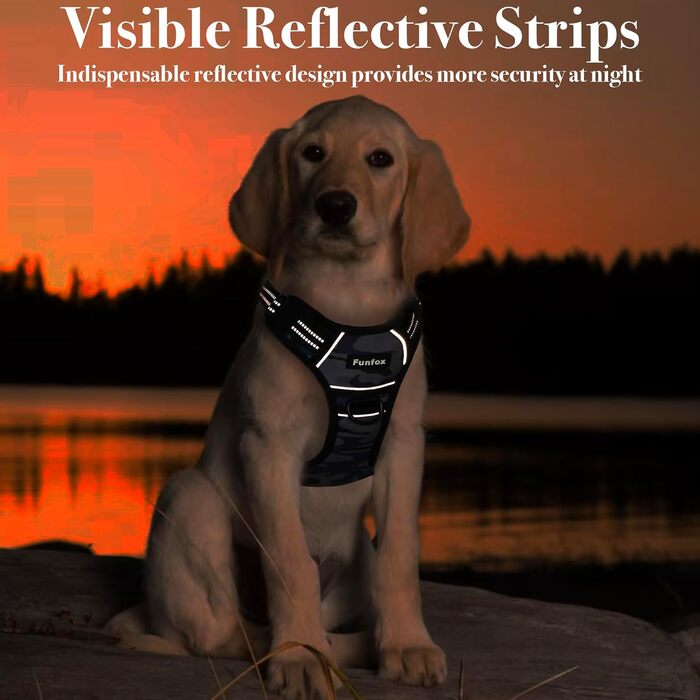 Шлейка для собак Funfox для великих собак, не тягне, тактична, міцна, регульована, дихаюча, камуфляж, фіолетовий, розмір L