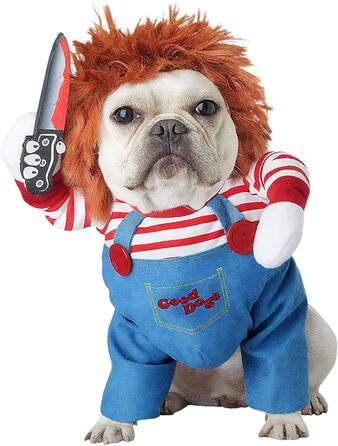 Костюм для собак на Хелловін з курткою та штучним баром, дихаючий, регульований, для свят, вечірок (S)