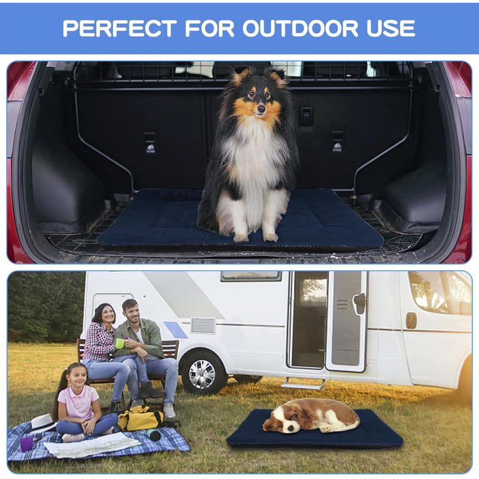 Крісло-ліжко для собак середніх порід Baodan, 90x60 см, миється, з антиковзною основою, блакитне