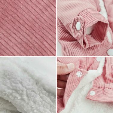 Рожева тепла куртка для собак на осінь/зиму, флісова парка для маленьких та середніх собак та котів, м'яка та тепла, для Шнауцера, розмір M