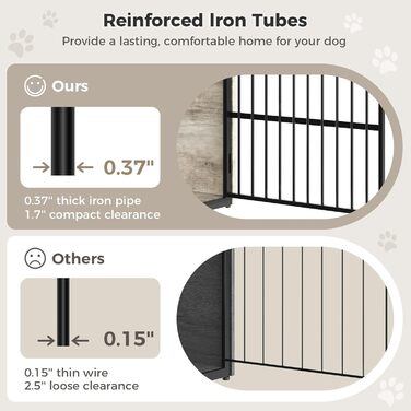 Клітка для собак Lyromix XXL з обертовим годівницею та приставним столиком, 122 см, сіра