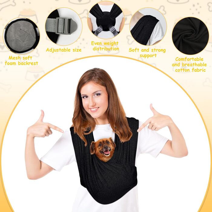 Сумка-переноска для собак до 9 кг, тканинна, з регульованим ременем, для прогулянок на вулиці