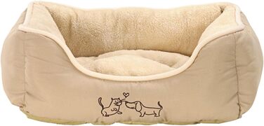 Лежак для собак і котів Dehner Lieblinge Sammy, 47×37×17 см, поліестер, бежевий