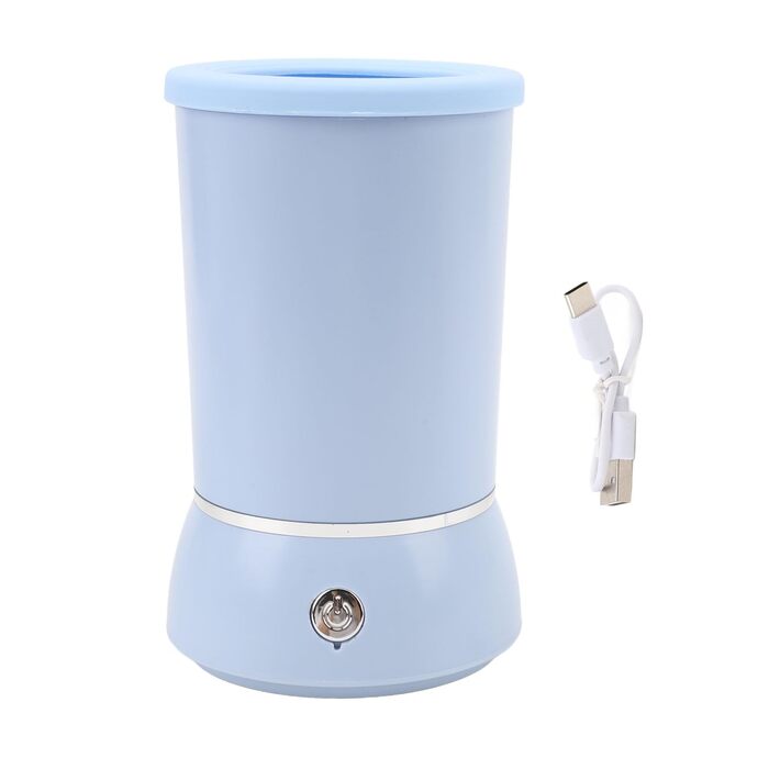 Автоматичний мийник лап для собак Asixxsix, перезаряджуваний, портативний, з м'якою силіконовою щіткою, електричний, для дому та подорожей, блакитний