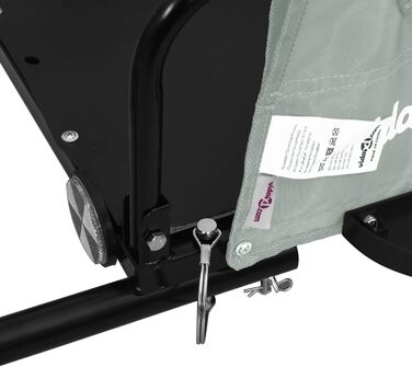 Причіп для велосипеда сірий Oxford, корзина для собак, сталь