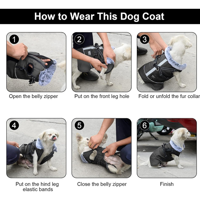 Водонепроникний теплий зимовий одяг для собак: куртка з отвором для повідка, для чихуахуа, французького бульдога, малих та середніх порід